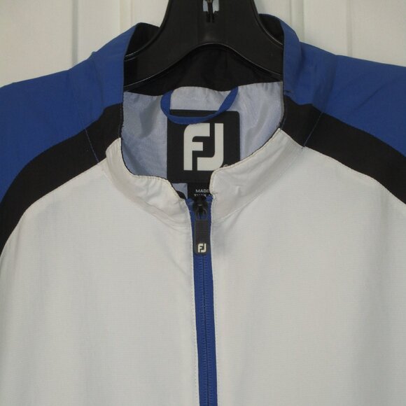 FootJoy Mens S/S "Lake Chelan" (WA) Blue & White 1/2 Zip Golf Windbreaker NWOT-M - Picture 3 of 4